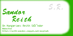 sandor reith business card